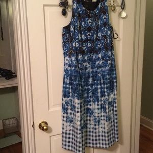 Women’s Plus Sleeveless Gingham Dress